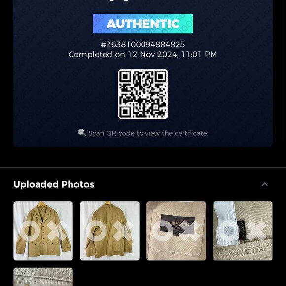 LOUIS VUITTON Beige Cotton Men's Blazer Military Jacket Marked as "56" - Picture 2 of 16